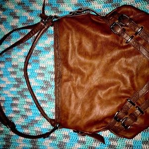 Brown leather purse